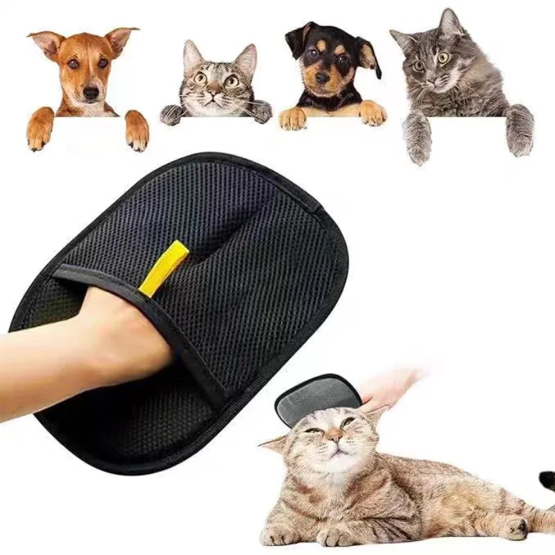 Pet Hair Removal & Grooming Gloves – Double-Sided Multi-Functional Deshedding & Cleaning Tool for Cats & Dogs